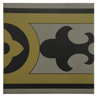 SomerTile 7x7-inch Grava Quatro Cla Cenefa Ceramic Floor and Wall Tile