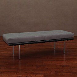 Buy  Andalucía Charcoal Leather Bench