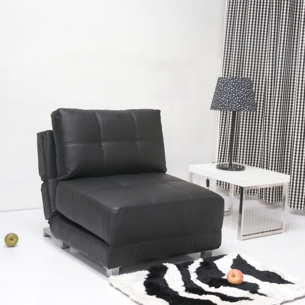 New York Black Matte Convertible Chair Bed 14278388
