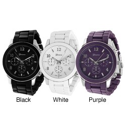 Geneva Platinum Men's Chronograph-Style Base Metal Link Watch