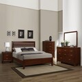 Amble Cherry Faux Marble Casual Queen-size 5-piece Bedroom Set