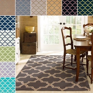 Cheap nuLOOM Handmade Alexa Moroccan Trellis Wool Rug (7'6 x 9'6)