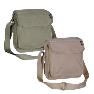 Everest 11-inch Canvas Messenger Bag with Adjustable Shoulder Strap