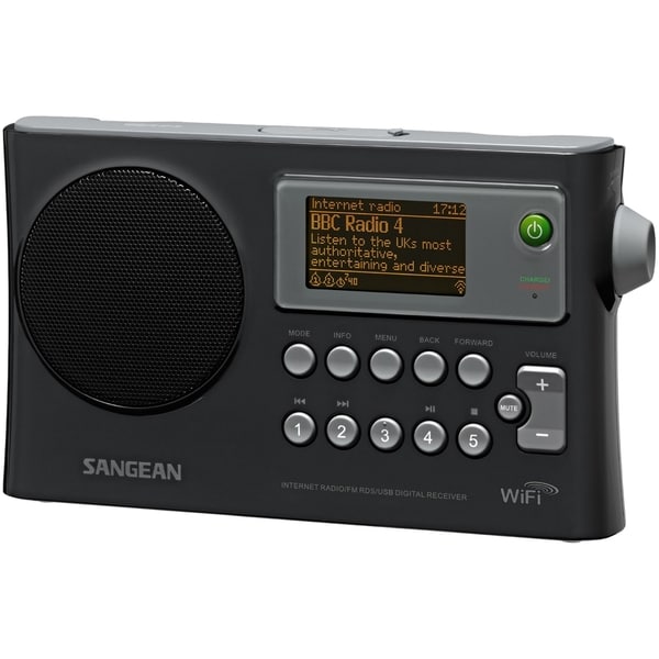 Sangean WFR-28 Internet Radio - 1.3" Screen - Wireless LAN - Black