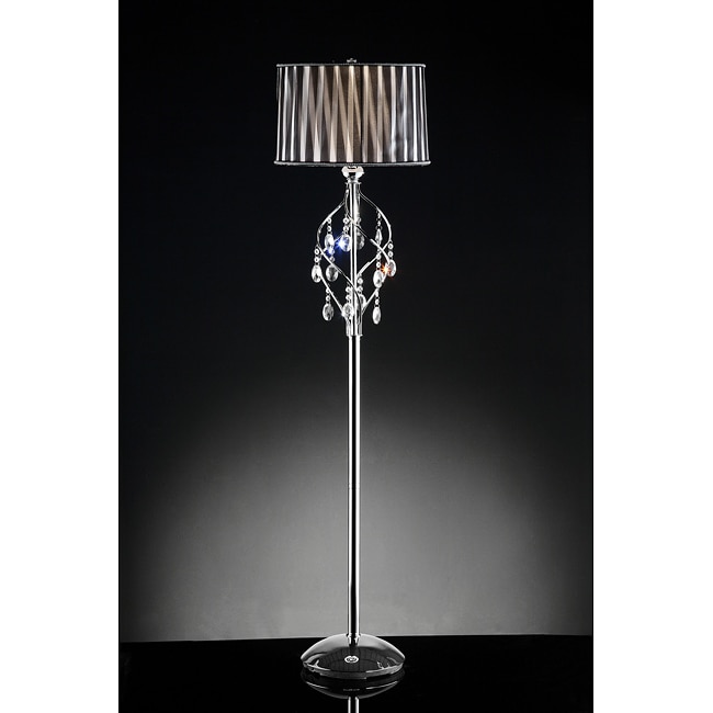 Chrome Crystal Floor Lamp Overstock Shopping Great Deals on