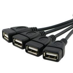 INSTEN Black 4-Port Octopus USB Hub