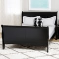 ETHAN HOME Canterbury Louis Phillip Black Queen-size Sleigh Bed