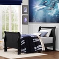 ETHAN HOME Canterbury Louis Phillip Black Twin-size Sleigh Bed