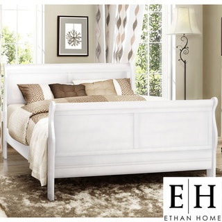 ETHAN HOME Canterbury Louis Phillip White Full-size Sleigh Bed