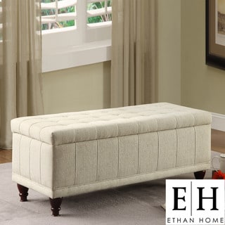 ETHAN HOME St Ives Lift Top Fabric Storage Bench