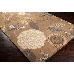Harlequin Hand-tufted Brown Diego Martin Floral Wool Rug (9' x 12')