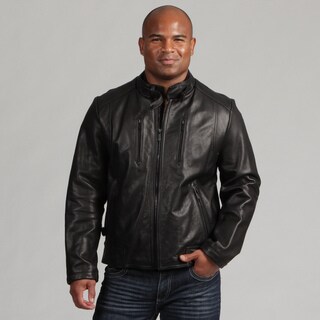 Calvin Klein Men's Leather Scuba Jacket