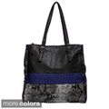 Valenica Python Embossed Colorblock Tote