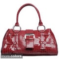 Valencia Croco Embossed Satchel Bag