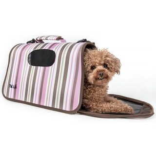 Pet Life Airline Approved Zippered Folding 'Cage' Pet Carrier