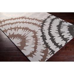 Harlequin Hand-tufted Gray Diego Martin Abstract Plush Wool Rug (9' x 12')