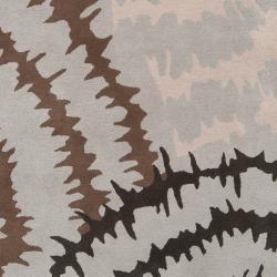 Harlequin Hand-tufted Gray Diego Martin Abstract Plush Wool Rug (9' x 12')