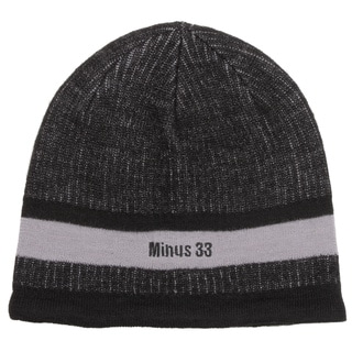 Minus33 Unisex 'Granite' Black/ Grey Merino Wool Lightweight Beanie Hat
