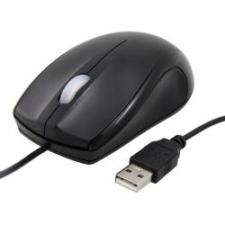INSTEN Black USB 2.0 Ergonomic Optical Scroll Wheel Mouse