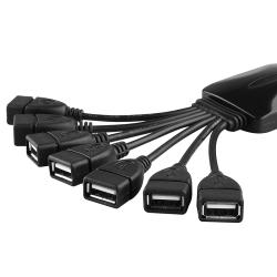 INSTEN Black 7-Port Octopus USB Hub