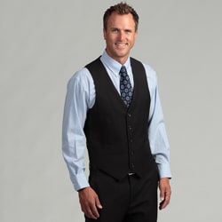 Kenneth Cole Reaction Men's Slim Fit Black Tic Suit Separate Vest-Image