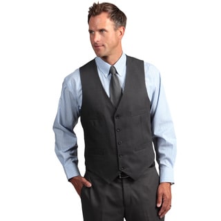 Kenneth Cole Reaction Men's Slim Fit Solid Grey Suit Separate Vest-Image