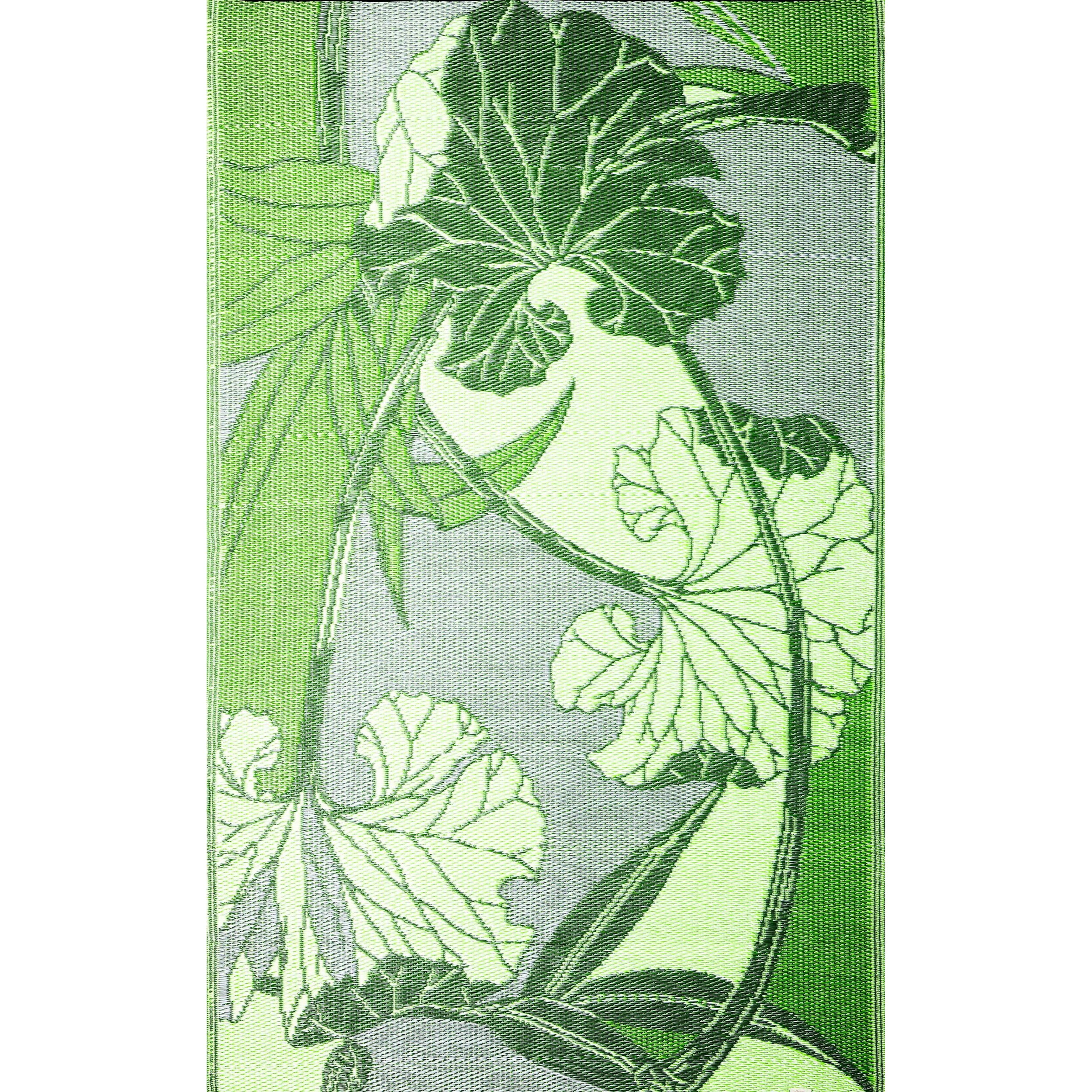 b.b.begonia Blossom Reversible Design Green and Grey Outdoor Area Rug