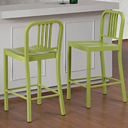 (^.^)/  Limeade Metal Counter Stool (Set of 2)