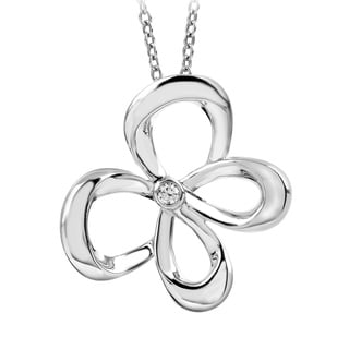 Jessica Simpson Sterling Silver Diamond Accent Butterfly Necklace