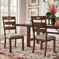 TRIBECCA HOME Swindon Rustic Oak Classic Dining Chair (Set of 2)
