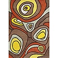 Alliyah Handmade Brown New Zealand Blend Wool Rug (5' x 8')