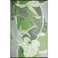 Blossom Green Recycled Indoor/ Outdoor Mat (4' x 6')