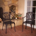 Christopher Knight Home Dunbar Cast Aluminum Outdoor Dining Chairs (Set of 2)