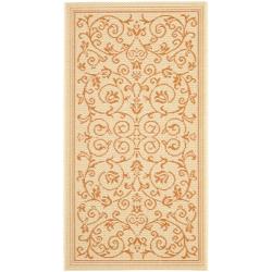 Low Price Safavieh Poolside Natural/Terracotta Indoor Outdoor Polypropylene Rug (2' x 3'7")