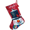 Snowman And Friends Stocking Needlepoint Kit-16
