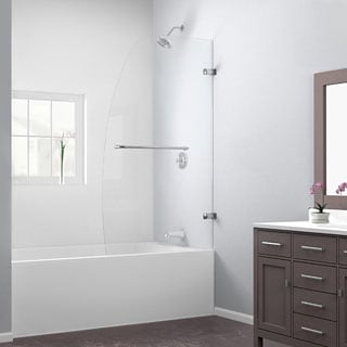 [1] DreamLine Aqua Uno 34x58-inch Single Panel Hinged Tub Door in Brushed Nickel