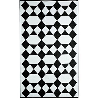 Woven B.B. Begonia 'Monte Carlo' White Recycled Mat (4' x 6')