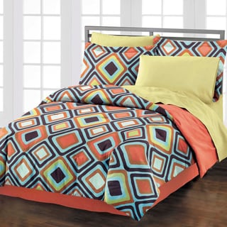 Diamond 4-piece Comforter Set with Bedskirt