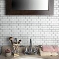 SomerTile 11.75x11.75-inch Victorian Subway Matte White Porcelain Mosaic Tiles (Set of 10)
