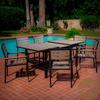 Christopher Knight Home Laguna Black Frame Outdoor 7-piece Dining Set