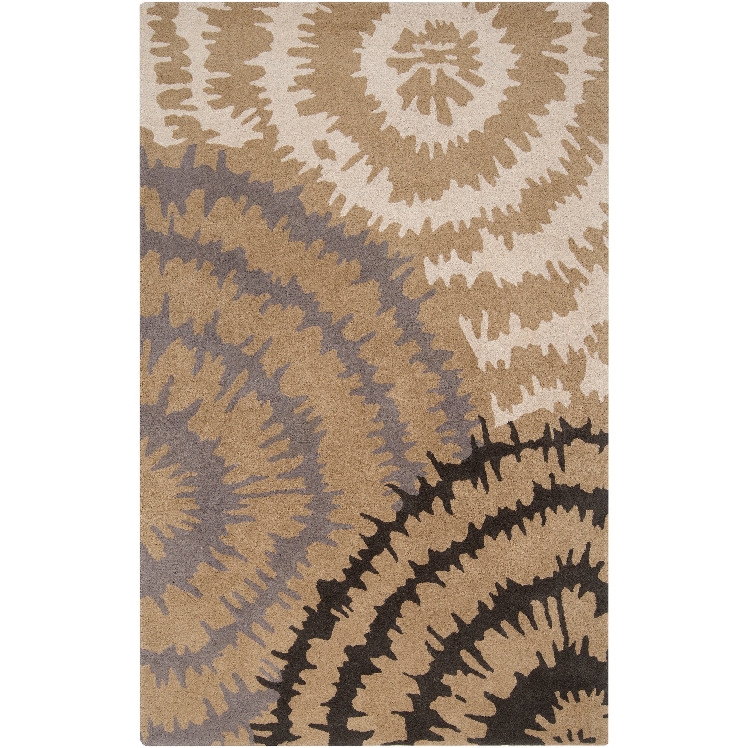 Harlequin Hand-tufted 'Diego Martin' Gray Abstract Plush Wool Rug (9' x 12')