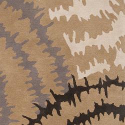 Harlequin Hand-tufted 'Diego Martin' Gray Abstract Plush Wool Rug (9' x 12')