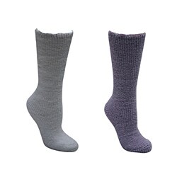 Muk Luks Machine-Washable Women's Micro-Chenille Knee-High Socks (Two Pairs)-Image