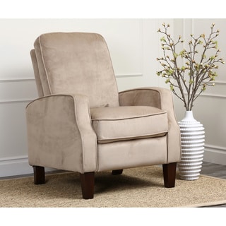 ABBYSON LIVING Camden Beige Microsuede Pushback Recliner