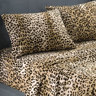 Premier Comfort Cozy*Spun All Seasons Full-size Textured Cheetah Sheet Set