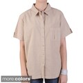 Tressa Designs Women's Point Collar Button-up Camp Shirt