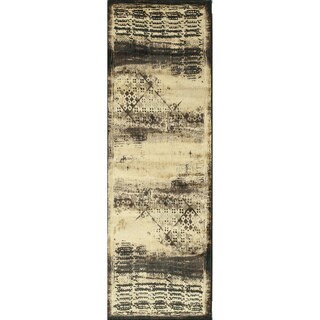 Pembrooke Flax/ Espresso Rug (2'6 x 7'9)