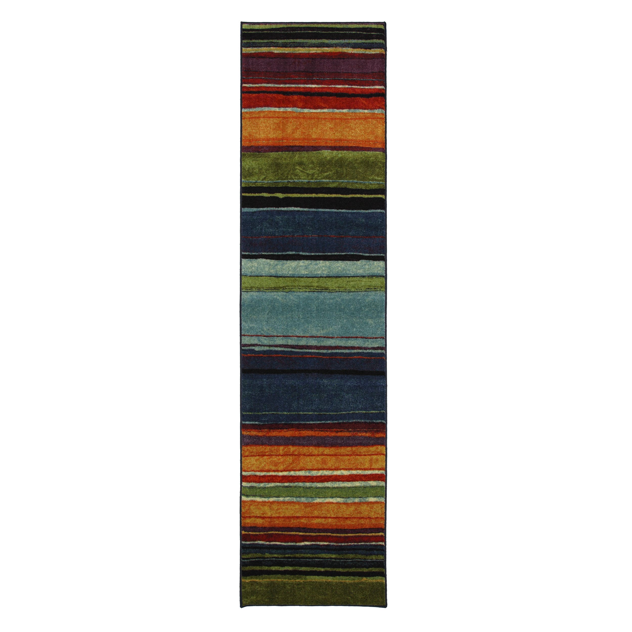 Rainbow Multi Stripe Rug (2' x 8') Overstock Shopping Great Deals