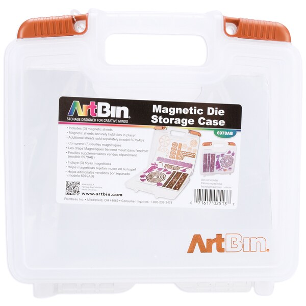 ArtBin Magnetic Die Storage W/3 Sheets-10.25"x3.25"x9.625" Translucent
