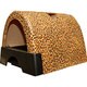 Kitty A GoGo Leopard-print Plastic Stationary Designer Cat Litter Box